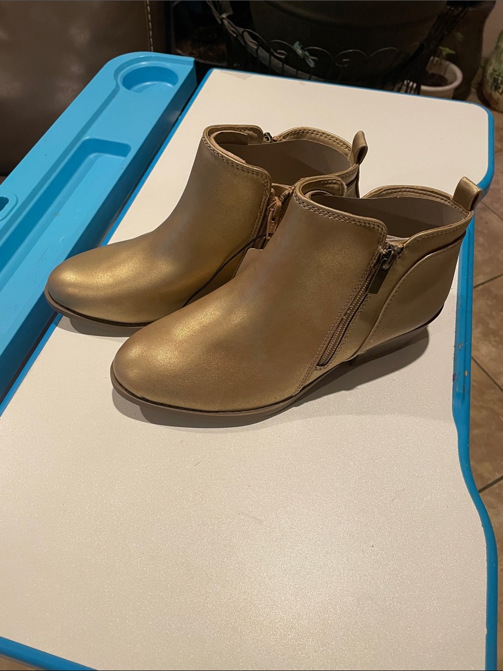 Arizona Jean Company Gold Ankle Booties